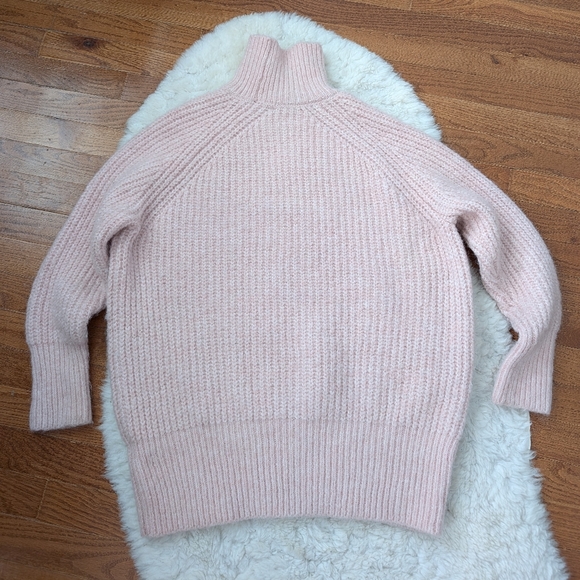 Zara Oversized Pink Turtleneck Knit Sweater Small - Picture 5 of 11
